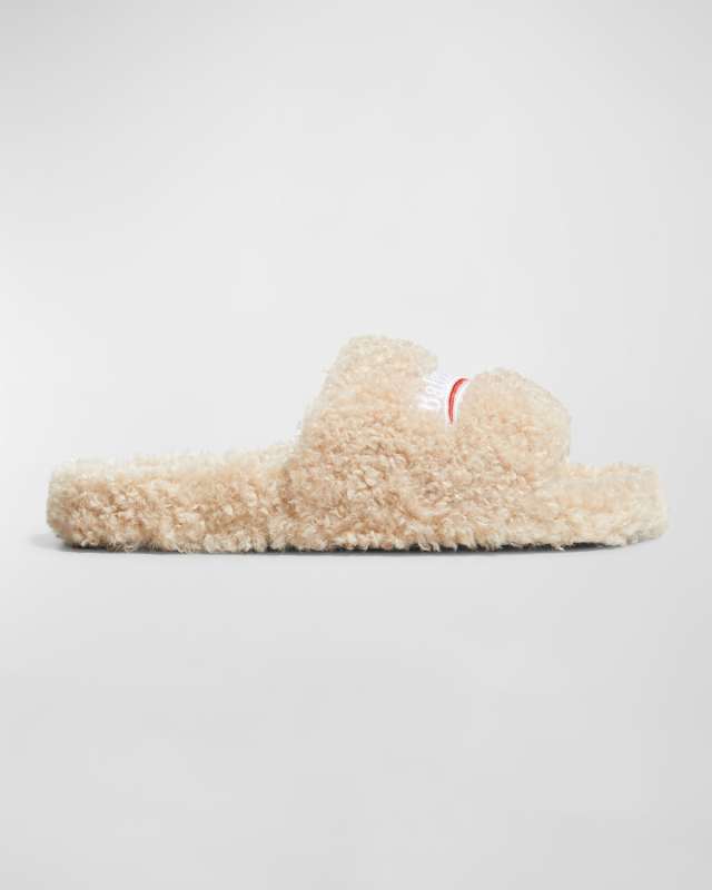 Faux Fur Slide Sandals