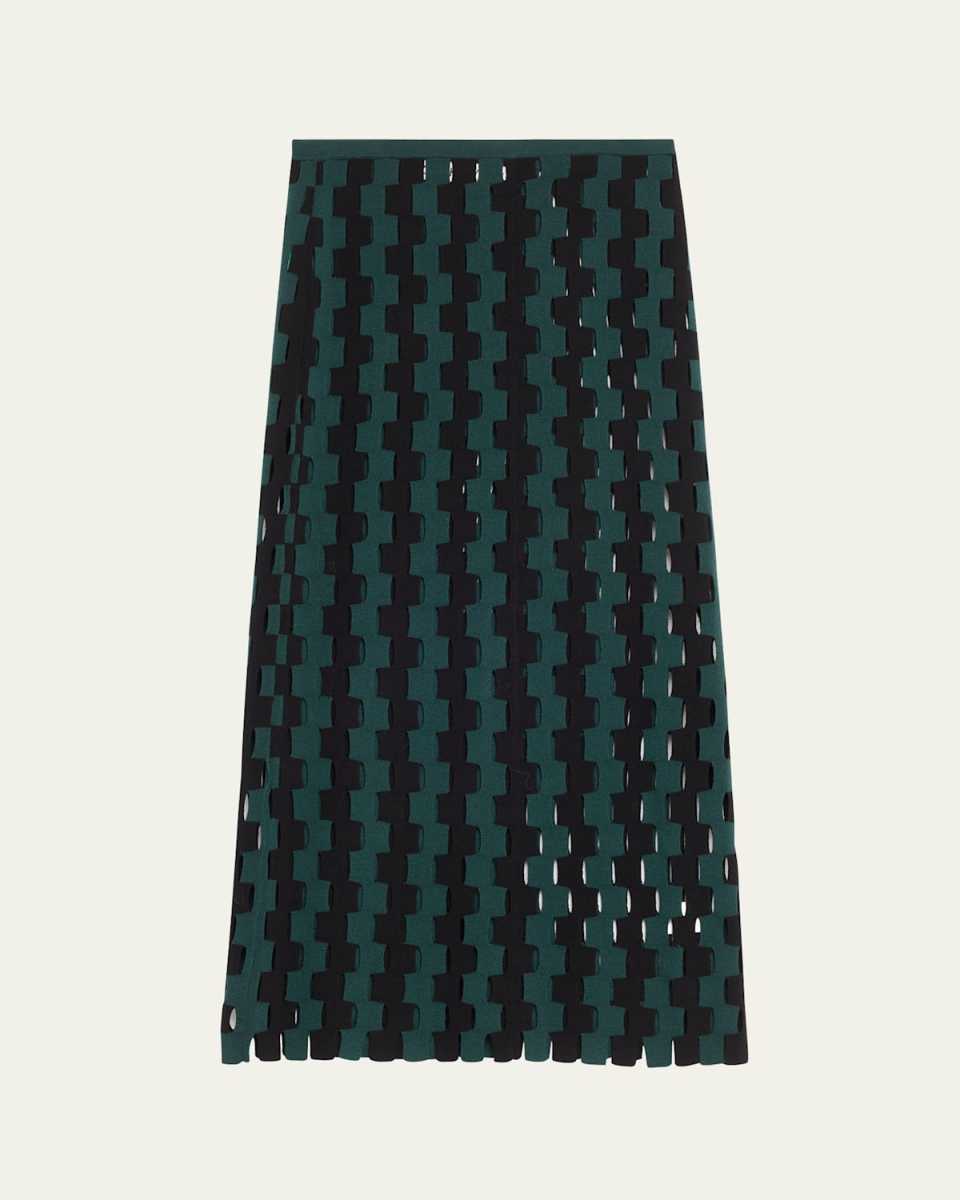 Marshall Abstract Wool Maxi Skirt