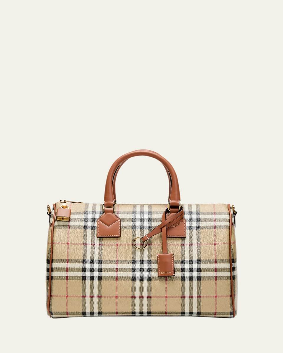 Check Bowling Shoulder Bag