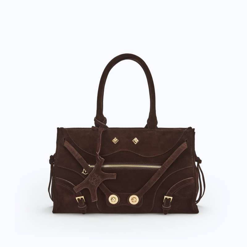 MANC ZOUZOU - DARK SUEDE BROWN Shoulder Bag
