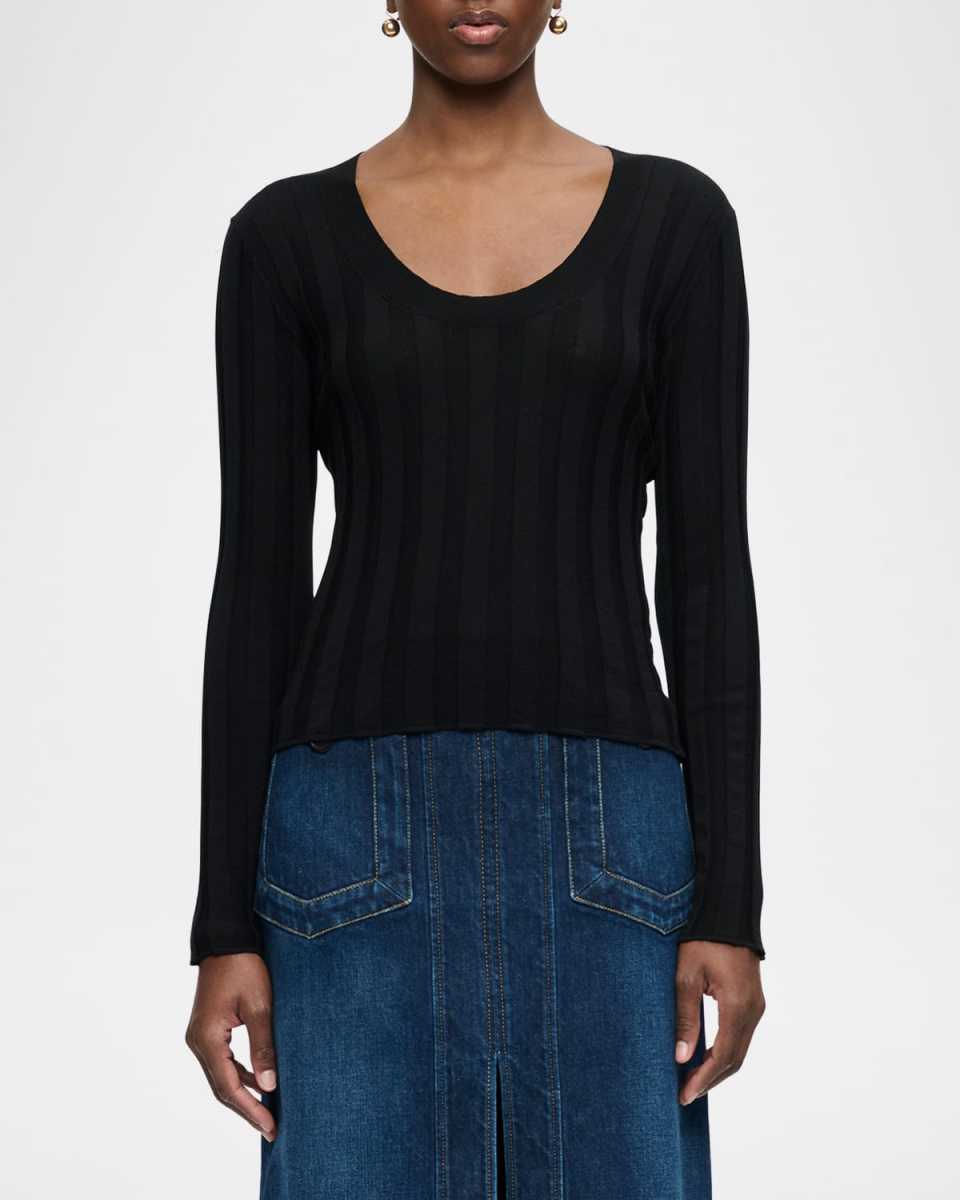 Margot Ribbed Merino Wool Pullover