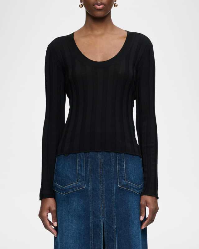 Margot Ribbed Merino Wool Pullover