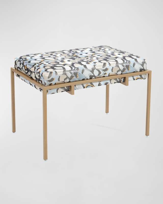 Upholstered Metal 29" Bench