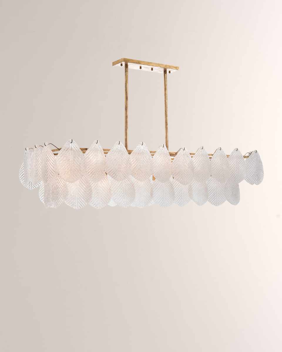 Frosted Glass Petal Chandelier