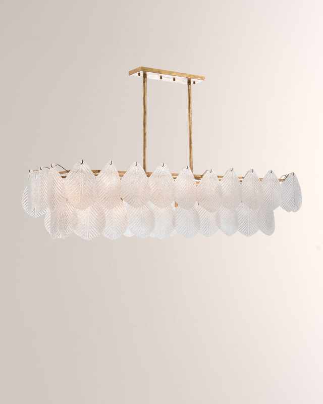 Frosted Glass Petal Chandelier