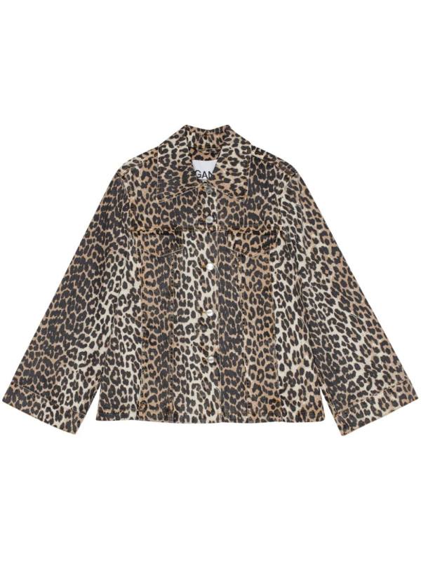animal-print jacket