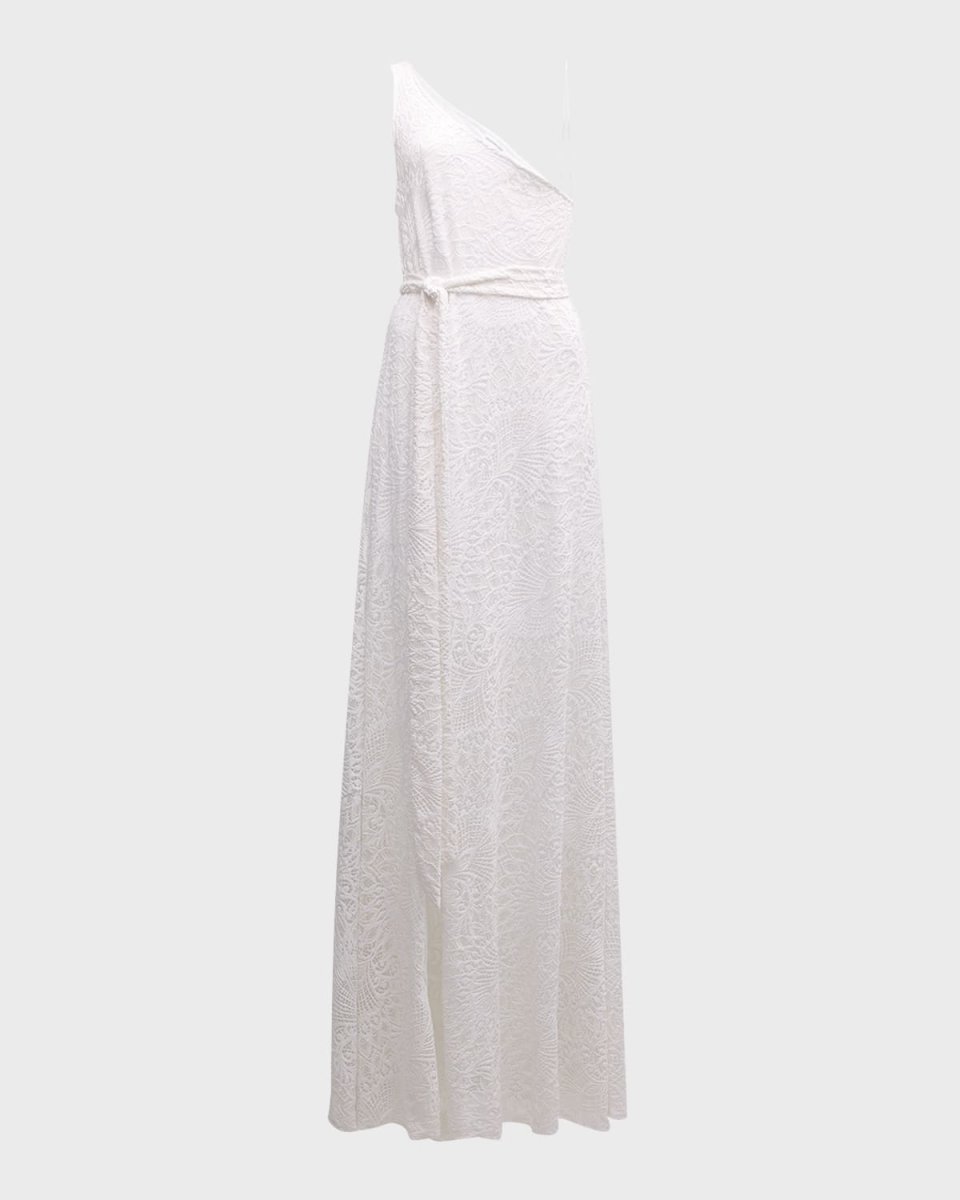 Odetta Lace One-Shoulder Maxi Dress