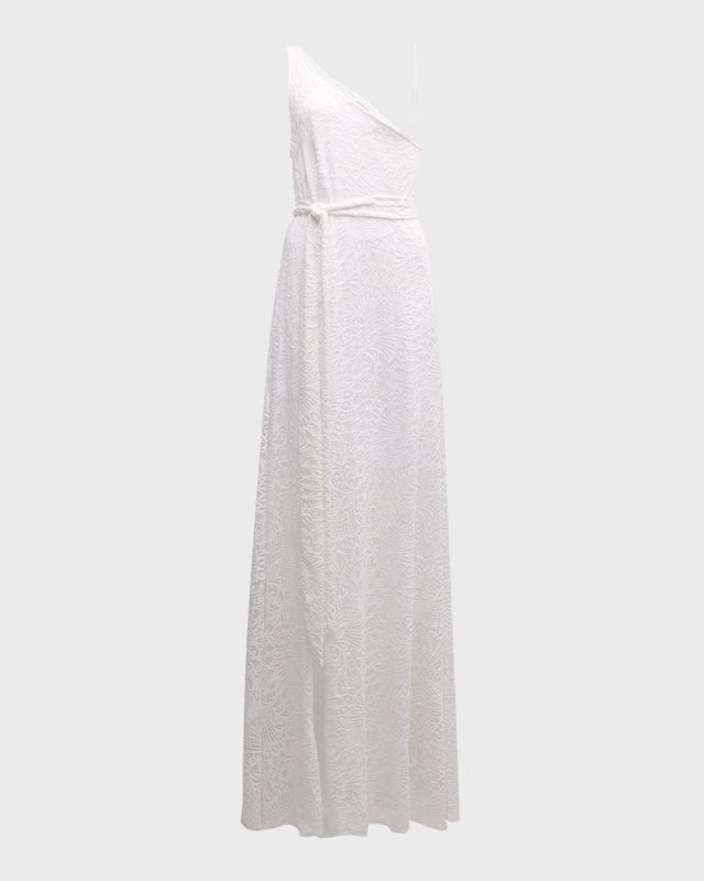 Odetta Lace One-Shoulder Maxi Dress