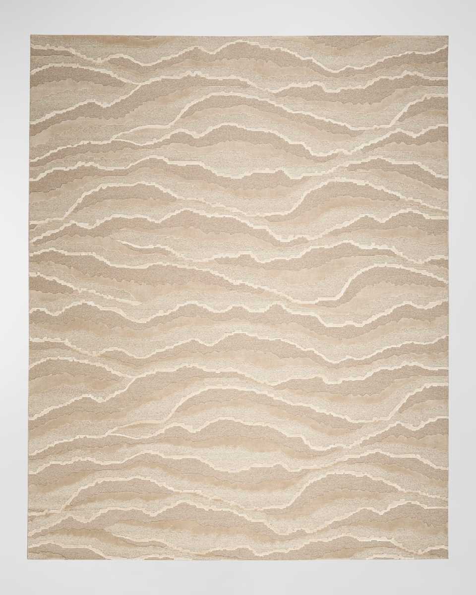 Rolling Hand-Knotted Rug, 9' x 12'