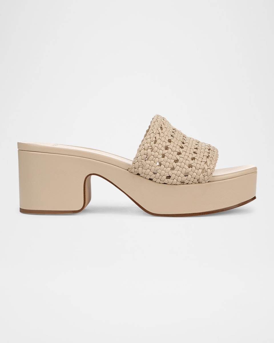 Margo Crochet Leather Platform Sandals