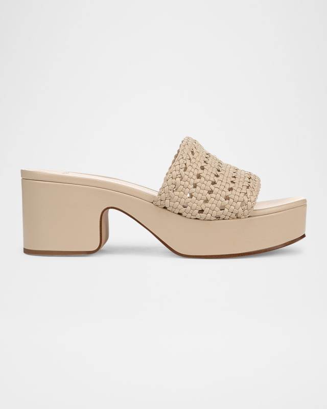 Margo Crochet Leather Platform Sandals