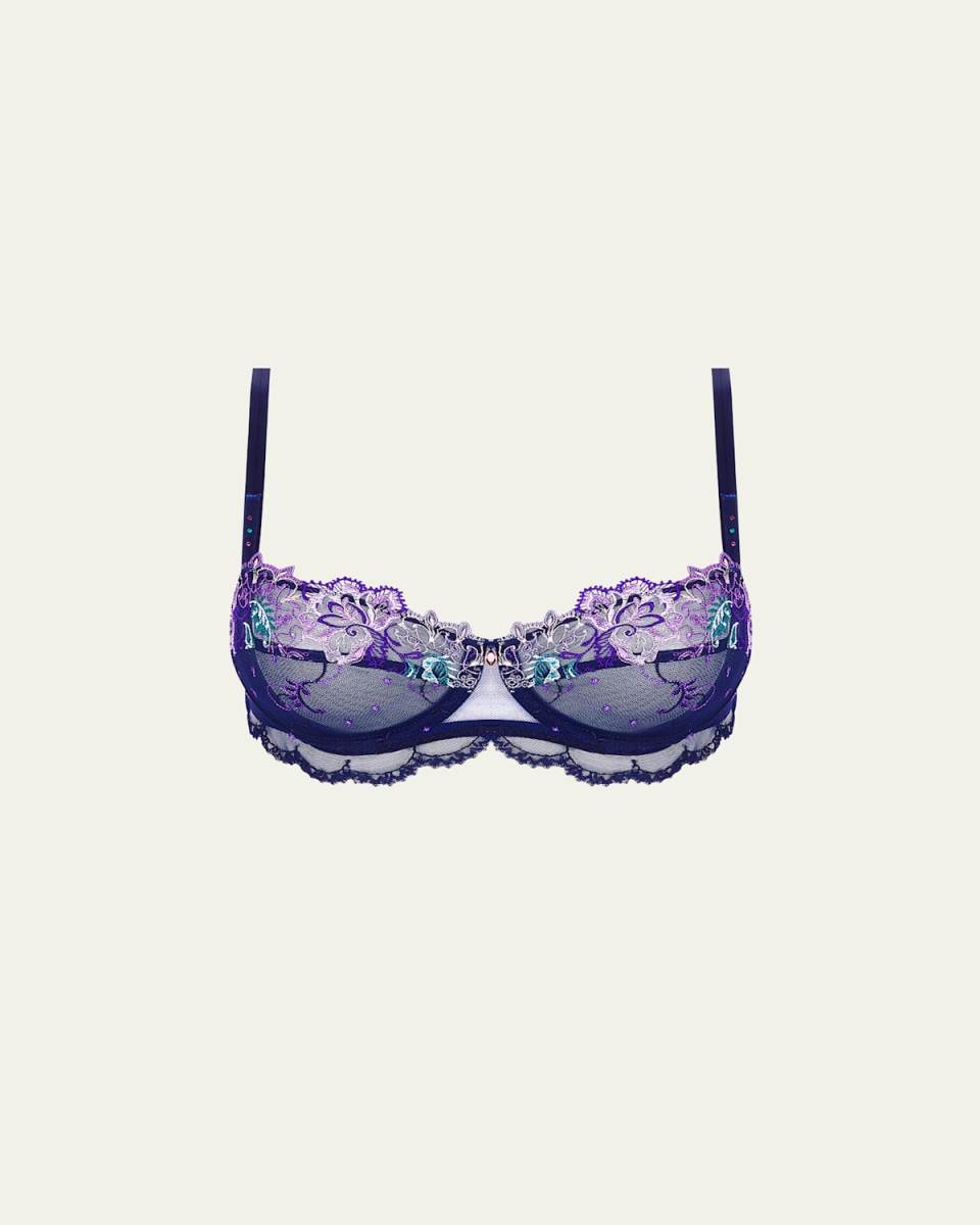 Deesse Desirs Embroidered Tulle Demi Bra