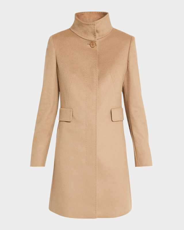 Agnese Pick Stitch Virgin Wool Coat