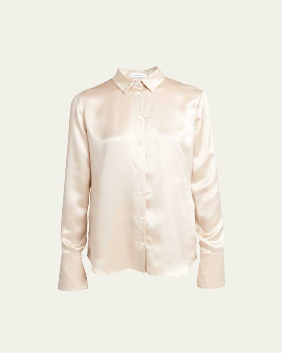 Satin Button Down Shirt