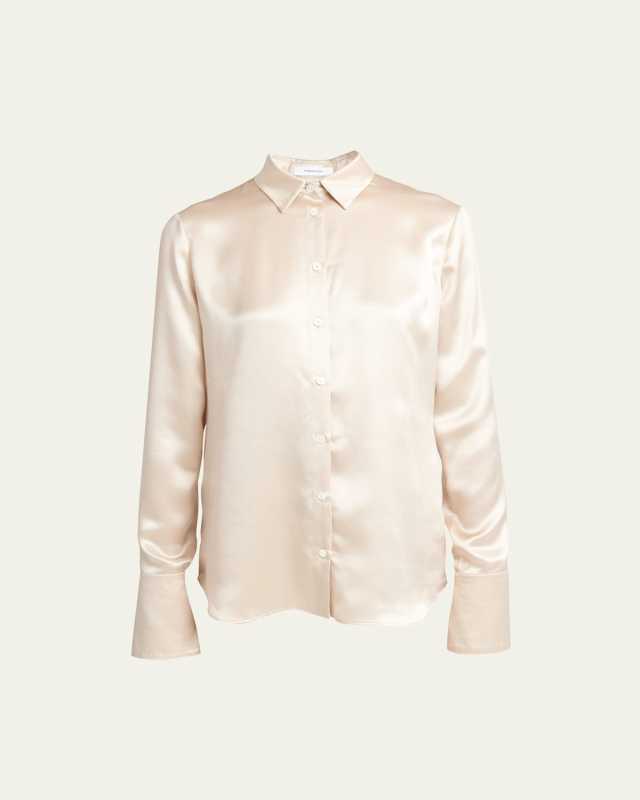 Satin Button Down Shirt