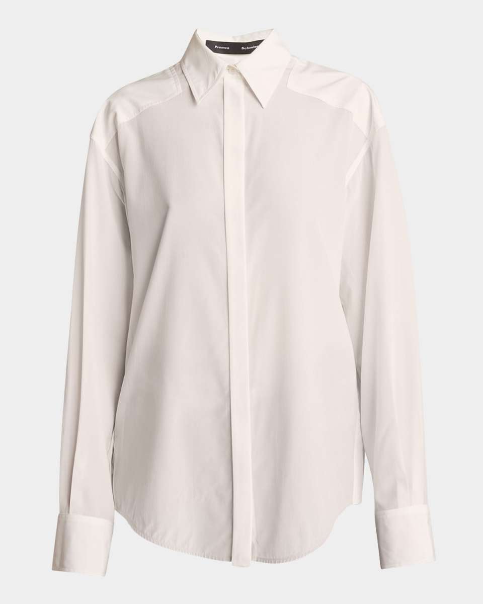 Demi Button-Down Stretch Silk Viscose Blouse
