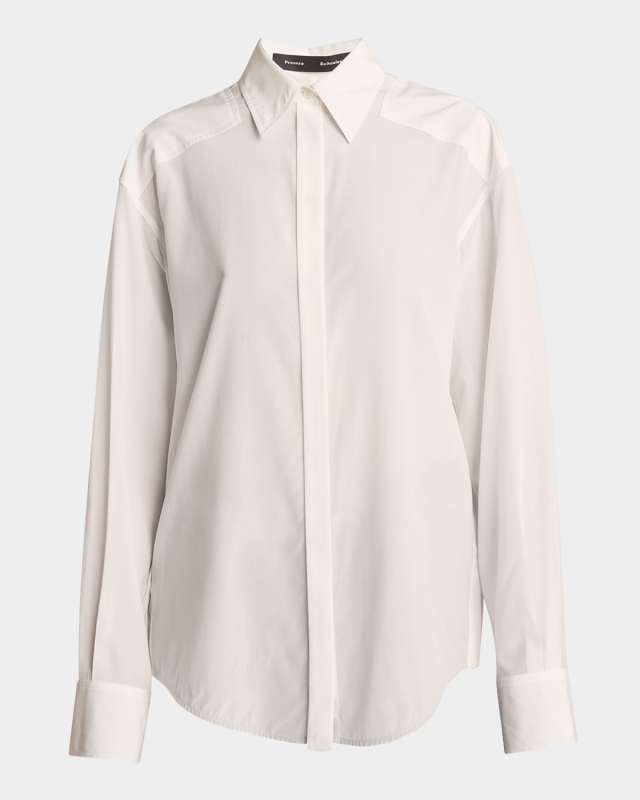 Demi Button-Down Stretch Silk Viscose Blouse