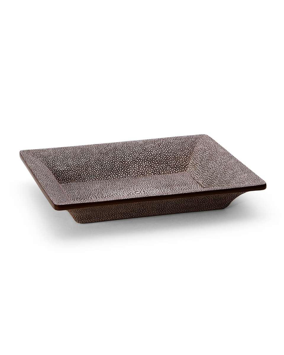 Faux Shagreen Rectangle Vide Poche