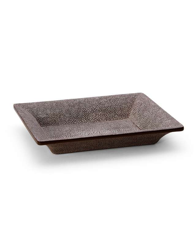 Faux Shagreen Rectangle Vide Poche