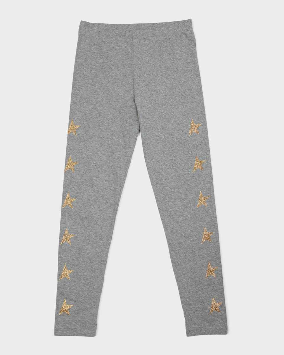 Girl's Embellished Star Leggings, Size 4-10