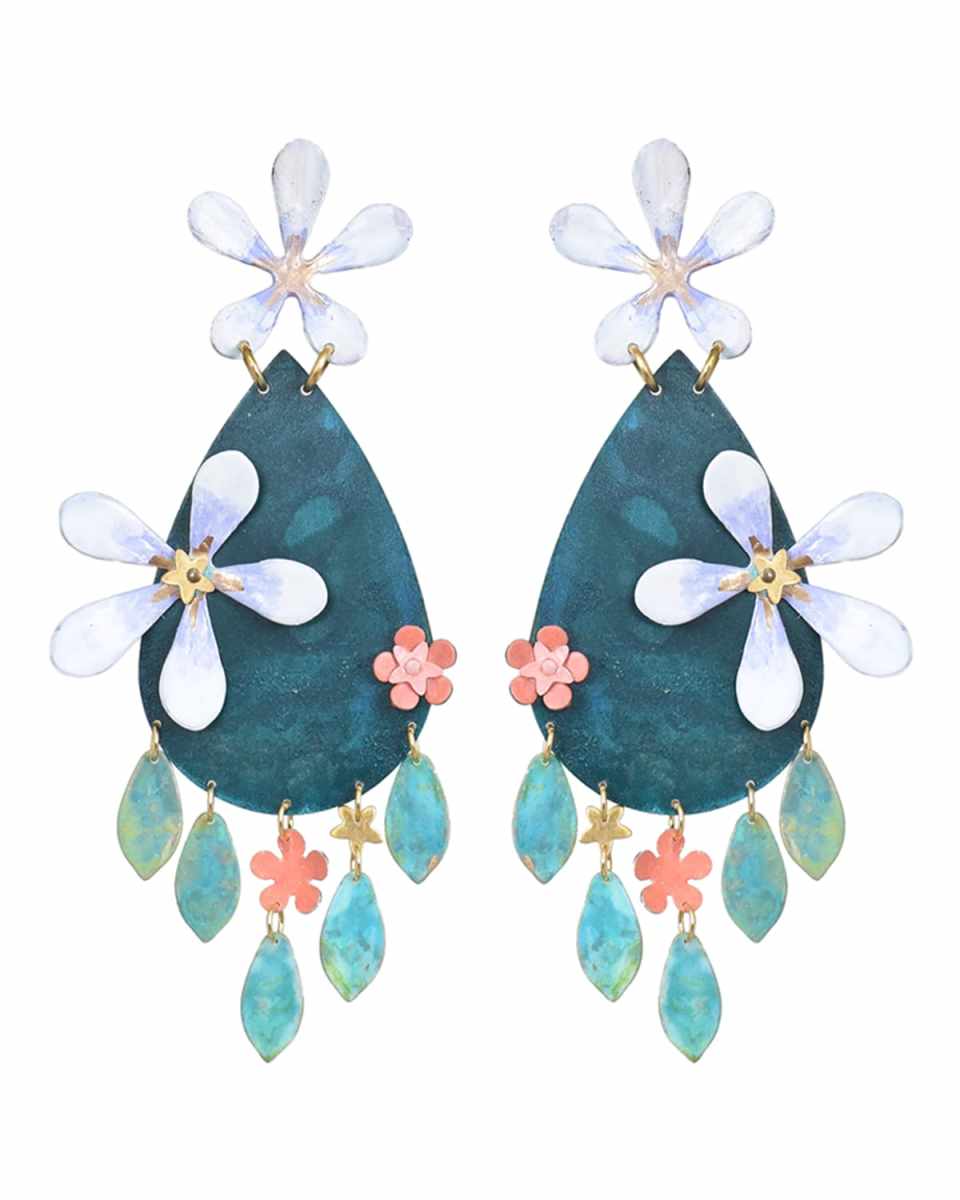 Night Garden Blossom Drop Earrings
