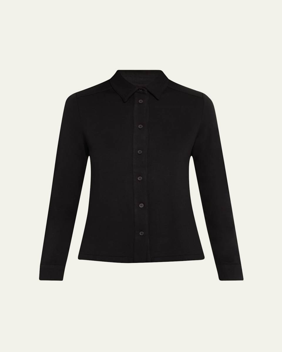 Button-Down French Terry Shirt