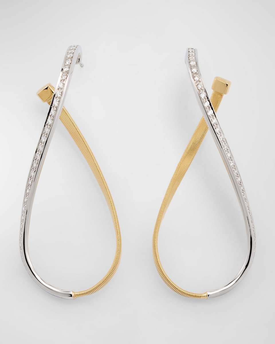 18K Yellow Gold Marrakech Twisted Irregular Medium Earrings