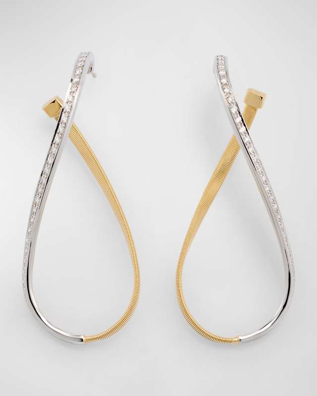 18K Yellow Gold Marrakech Twisted Irregular Medium Earrings