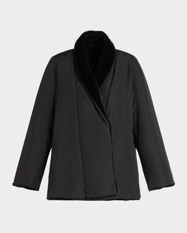 Plus Size Faux Fur-Trim Puffer Jacket