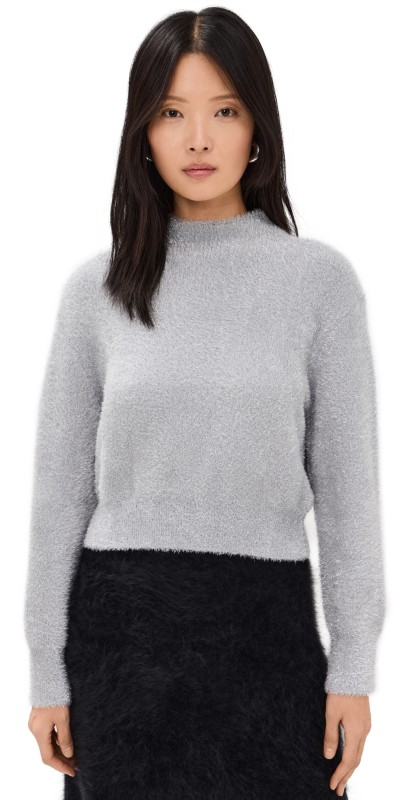 SIMONMILLER Oko Metallic Knit Sweater Satellite Silver
