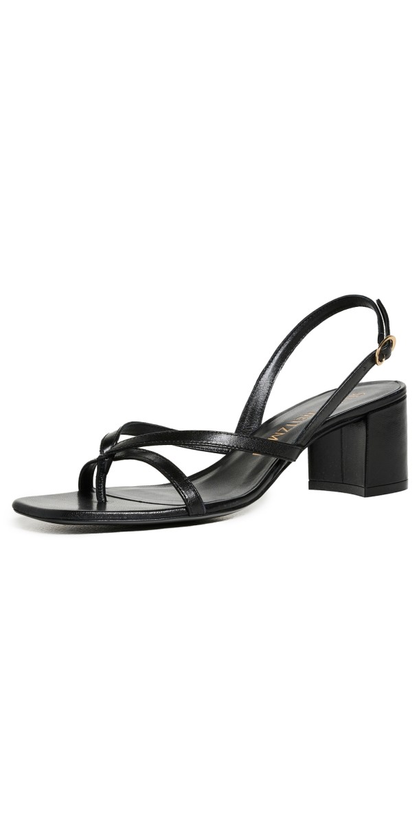 Stuart Weitzman Oasis Slingback Sandals Black