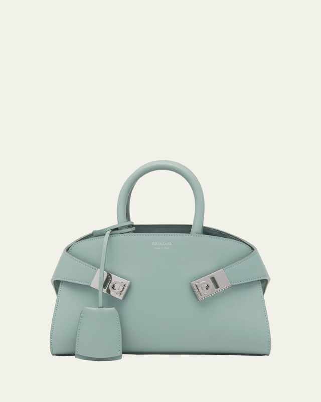 Hug Small Gancini Leather Top-Handle Bag