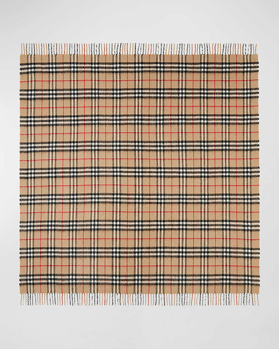 Vintage Check Cashmere Blanket