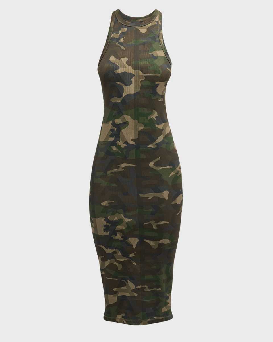 Camo Monogram Racerback Midi Dress