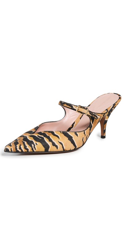 Zimmermann Aura Mules 65mm Tan Tiger