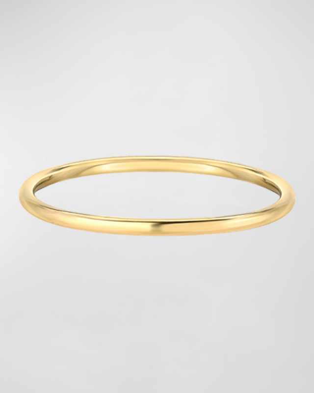 14k Gold Thin Band Ring, Size