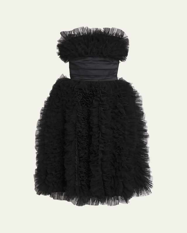 Feather Detail Bustier Midi Dress