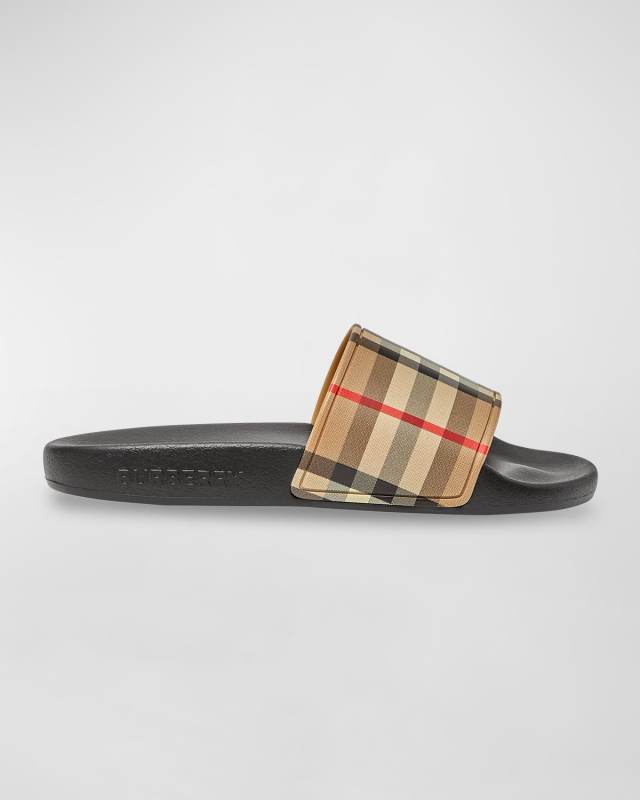 Kid's Mini Furley Check Slide Sandals, Toddler/Kids