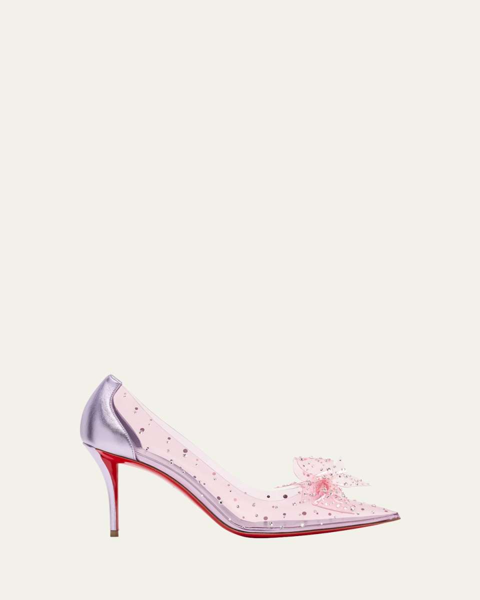 Strass Jelly Bow Red Sole Pumps