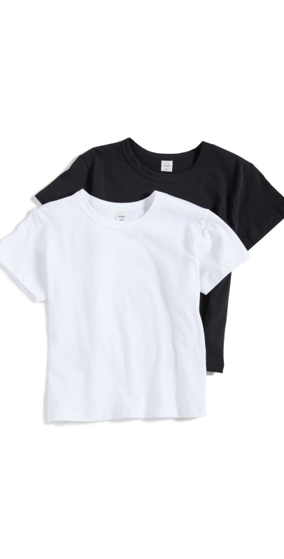 Leset Margo Tee 2 Pack White/Black