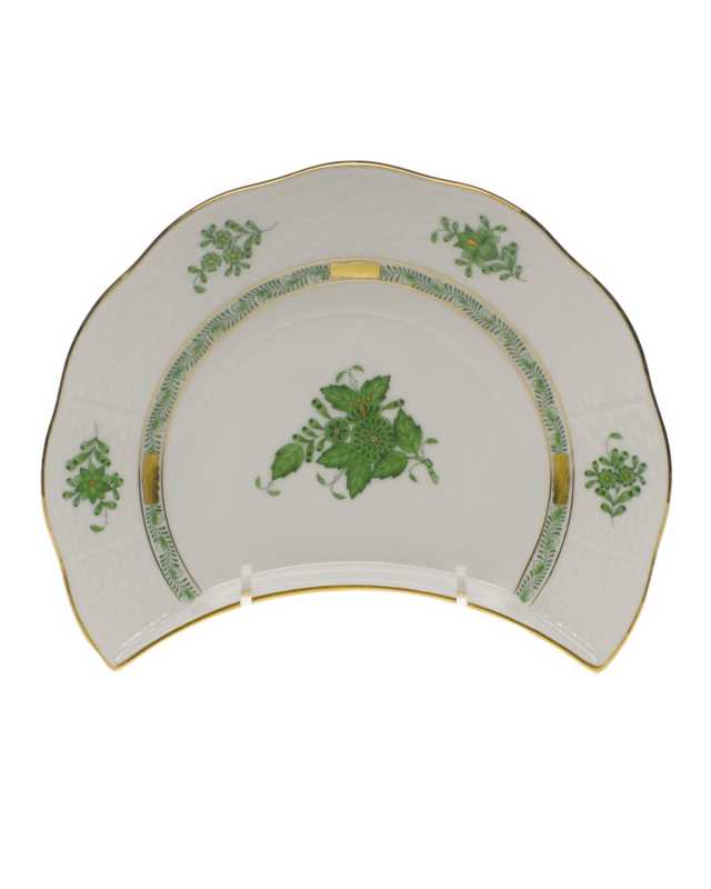 Chinese Bouquet Green Crescent Salad Plate