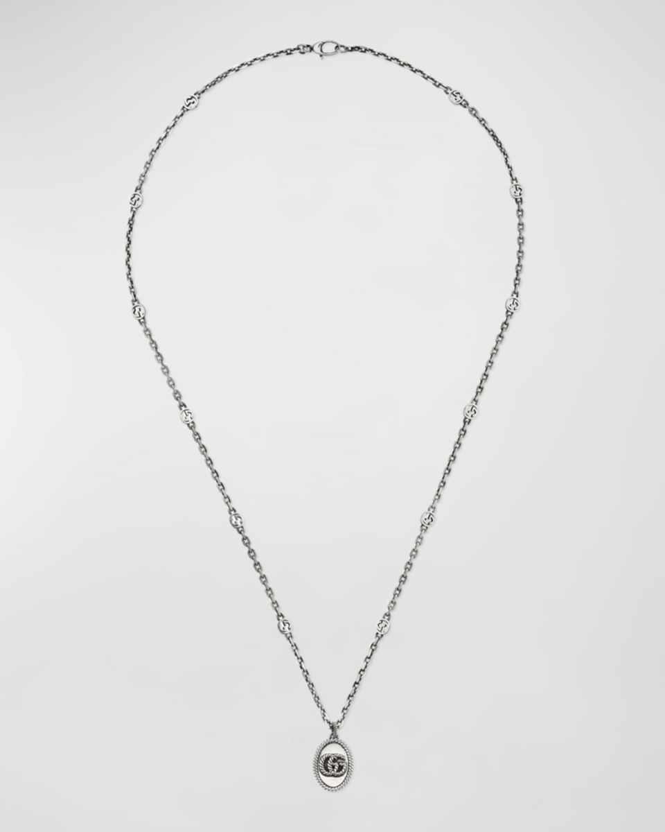 Sterling Silver GG Marmont Pendant Necklace