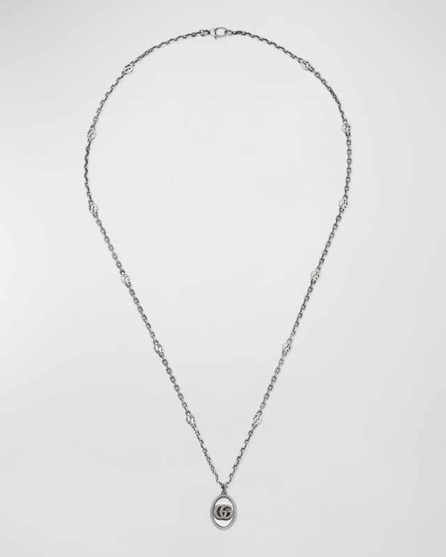 Sterling Silver GG Marmont Pendant Necklace