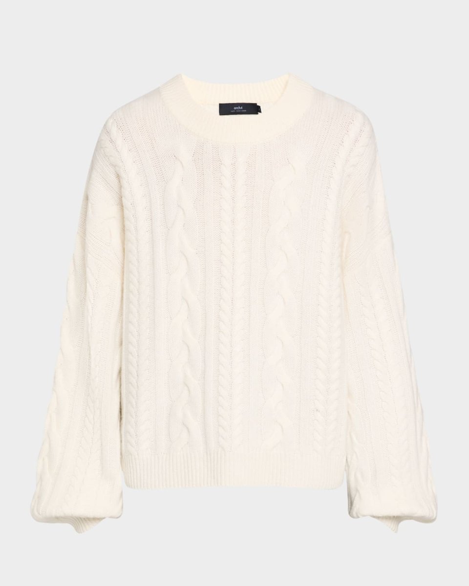 Marina Cable-Knit Cashmere Sweat