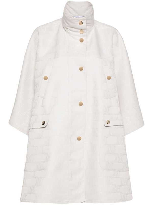monogram-jacquard cape
