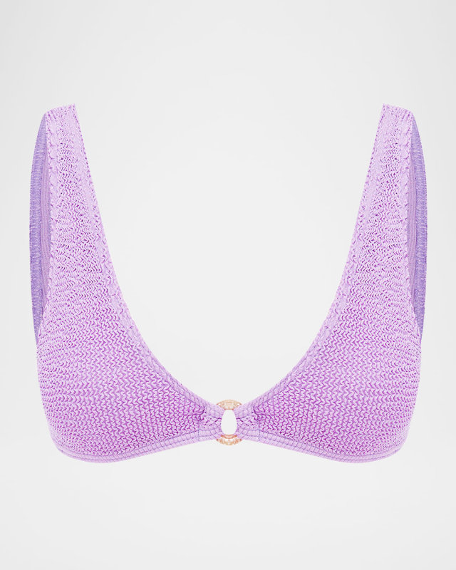 Lilac Shimmer Ring Scout Crop Bikini Top
