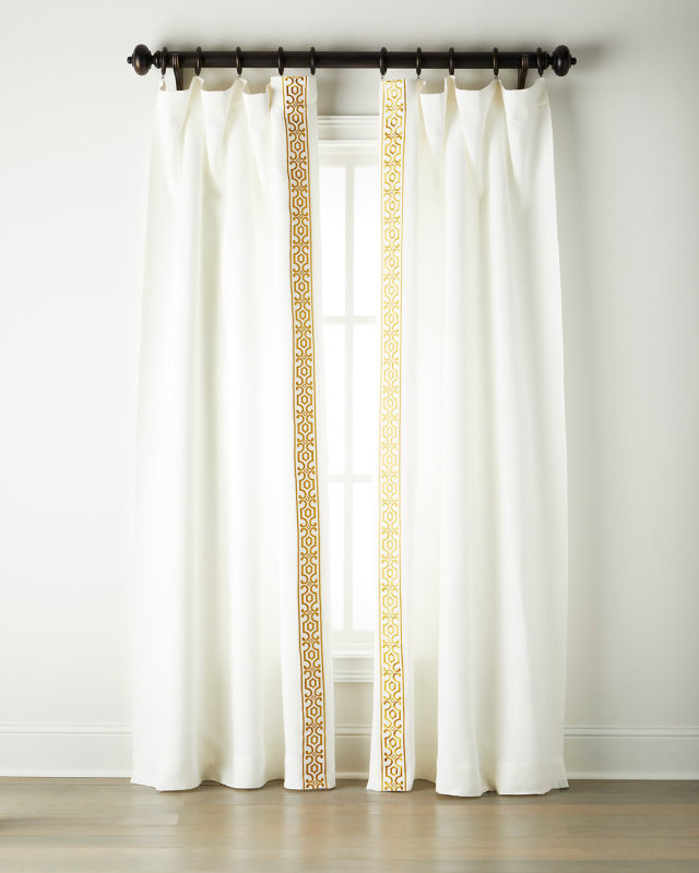 Andes Brilliant Gold Curtains, 108" - Set of 2