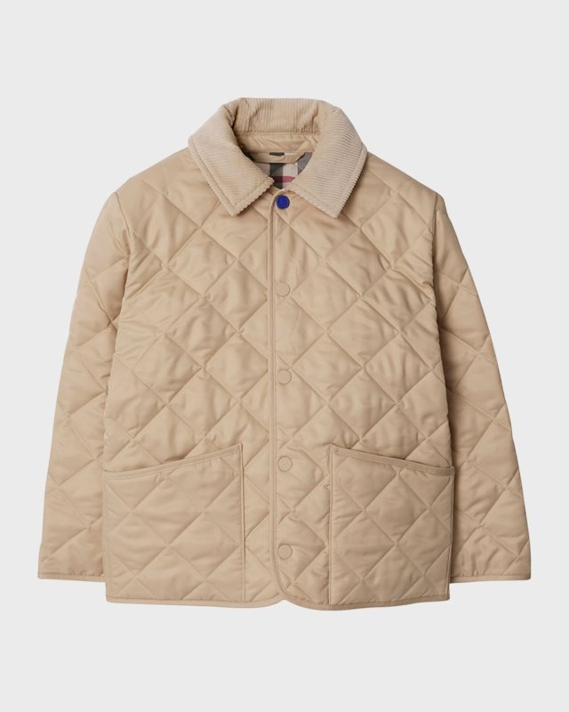 Kid's Indy Quilted Collared Jacket, Size 3-14
