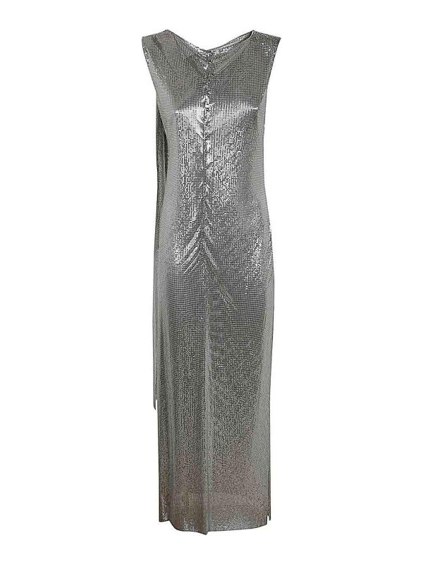 Rabanne Robe Courte - Argent