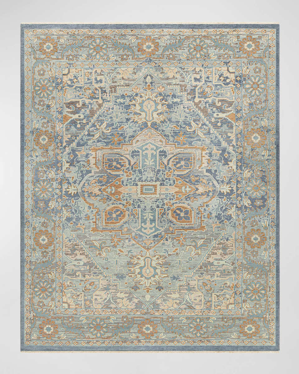 Cappadocia Pale Blue Hand-Knotted Rug, 8' x